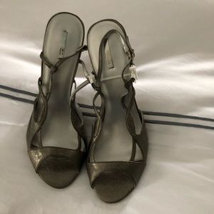Pewter Michael Antonio sling back heels